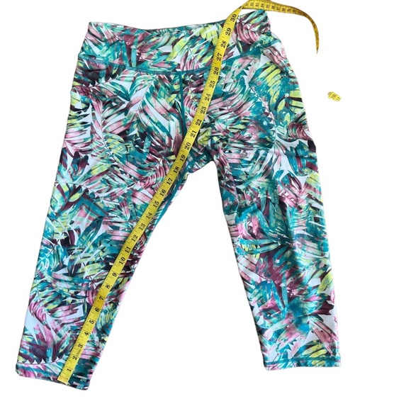 Prana Palm Leaf Crop Yoga Pant/Legging Size Large - Picture 4 of 8